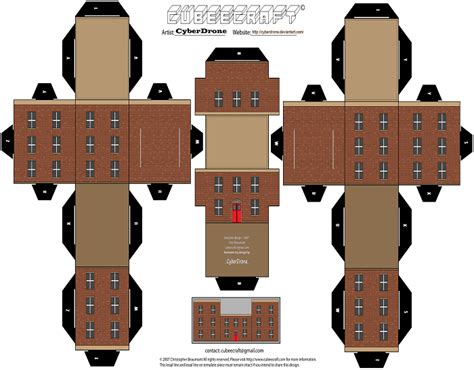 Apartments Building Paper Template Free Printable Papercraft Templates