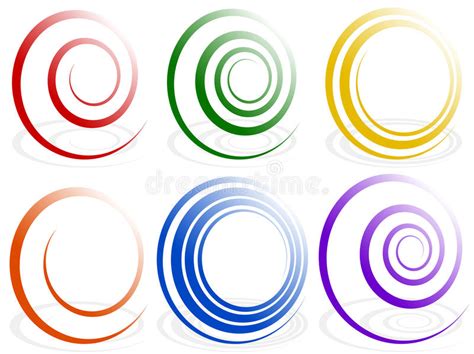 Formas Espirales Sistema Del Volute Elementos Decorativos Del Caracol