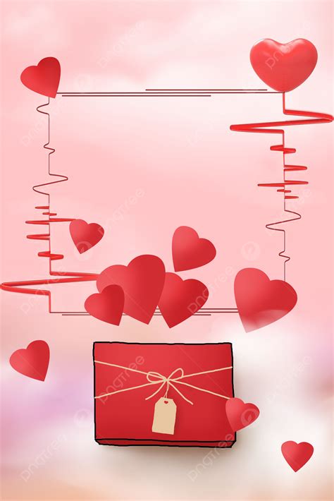 Pink Valentines Day Romantic Love Poster Background Valentines Day