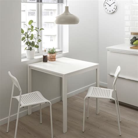 The dining table brings a sense of nature to your dining space. MELLTORP / ADDE Table and 2 chairs, white - IKEA