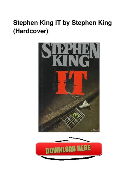 Pdf Stephen King It By Stephen King Hardcover Alicia Gomes