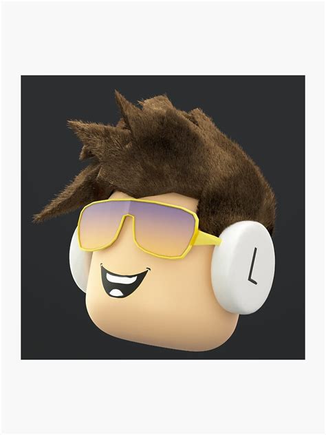 Roblox 3d Head Render Sticker By Diddl Redbubble