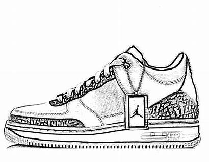 Nike Shoes Clipart Jordan Air Coloring Pages