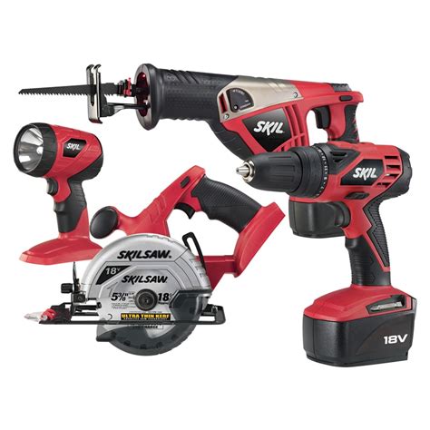 Skil 4 Tool 18 Volt Cordless Combo Kit With Case At