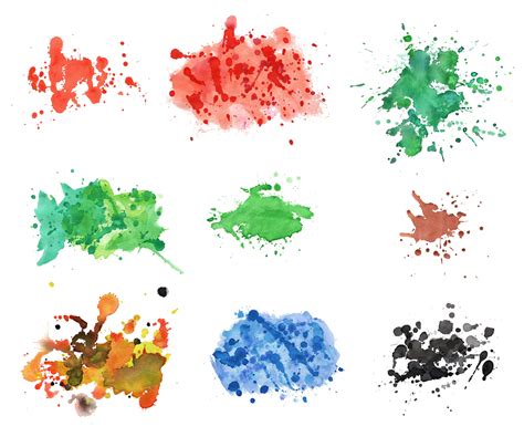 9 Watercolor Splatter Textures  Vol 2