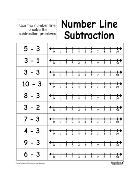 Number Line Subtraction Worksheets Sb12219 Sparklebox Worksheets