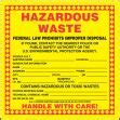 Non Hazardous Waste Safety Label MHZW
