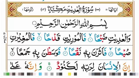 Surah Al Adiyat Surah Al Adiyat Full Hd Arabic Text Surah Gambaran