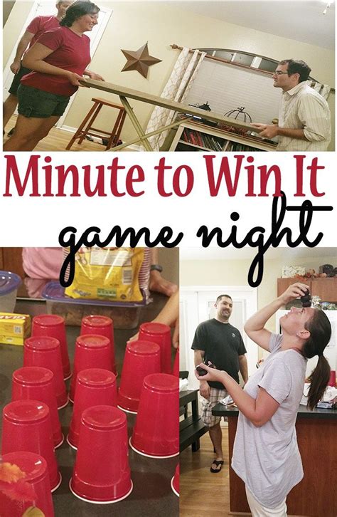 Our Friends Had Us Over For A Super Fun Minute To Win It Game Night Have You Ever Done Minute