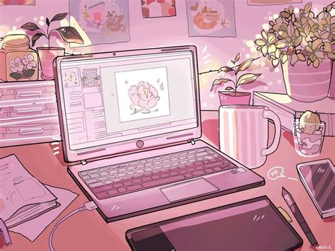 90s anime aesthetic desktop wallpaper. Aesthetic Laptop in 2020 | Pastel pink aesthetic, Anime ...