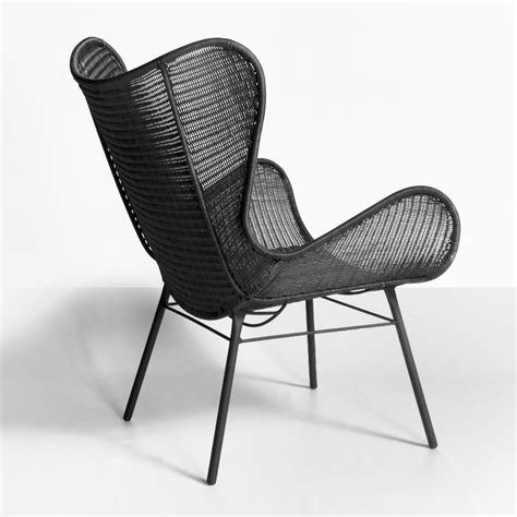 Nardi net chair with clip x tables. Nairobi Pure Wicker Wing Chair in Black | Outdoor Seating ...