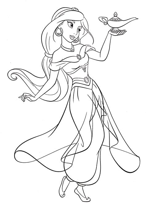 Elsa coloring pages printable is the best sheets which can be used in the class as the learning media. Jasmine coloring pages download and print for free
