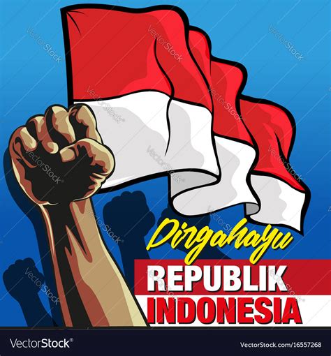 Dirgahayu Republik Indonesia Royalty Free Vector Image