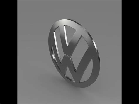 Volkswagen Logo 3d Model Flatpyramid