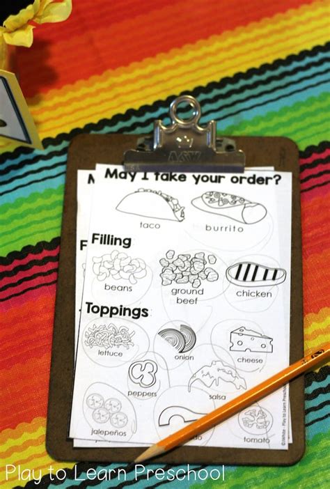Taco Order Form Play To Learn Preschool