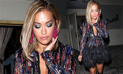 Rita Ora Teases Major Cleavage At Karlie Kloss Birthday Daily Mail