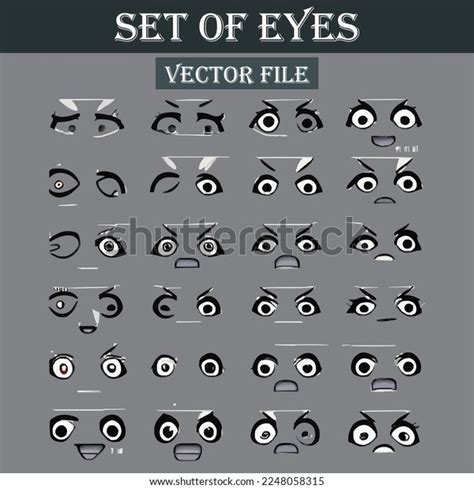 Set Eyes Expressions Vector File Stock Vector Royalty Free 2248058315