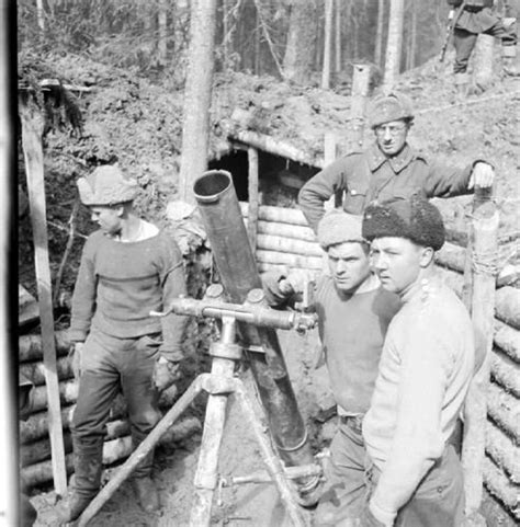 Mortar Crew With Their 120mm Mortar