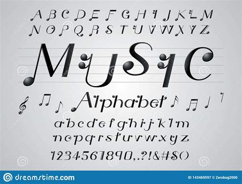 Macromedia fontographer 4.1 8/2/2001 postscript font name: Music font stock vector. Illustration of sign, design ...