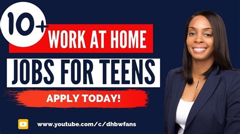 10+ Work at Home Jobs for Teens To Make Money Online - Apply Today