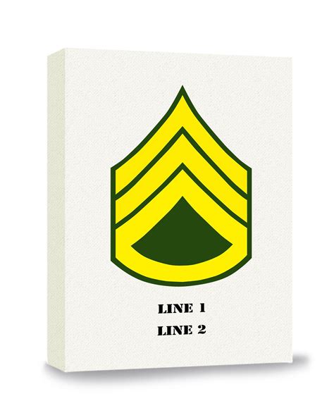 Army E6 Staff Sergeant Rank Customizable Gallery Wrapped Etsy