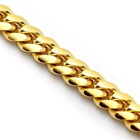 The edges are nicely beveled to give the chain a nice sparkle. Real 14K Yellow Gold Solid Miami Cuban Link Mens Chain 4 mm