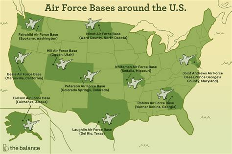 a state by state listing of u s air force military bases and installations across the country