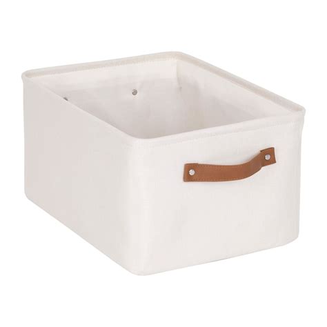 Mainstays Natural Canvas Storage Basket With Handles