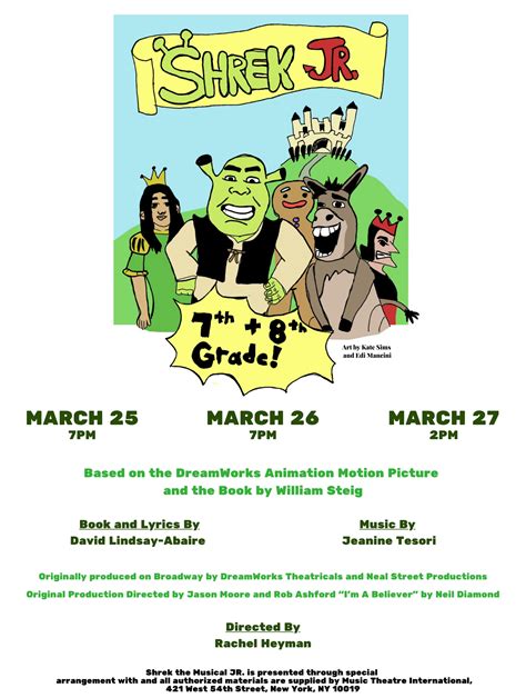 Shrek The Musical Jr At Pleasantville Middle School Performances