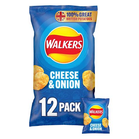 Walkers Cheese And Onion Multipack Crisps 12x25g Multipack Crisps