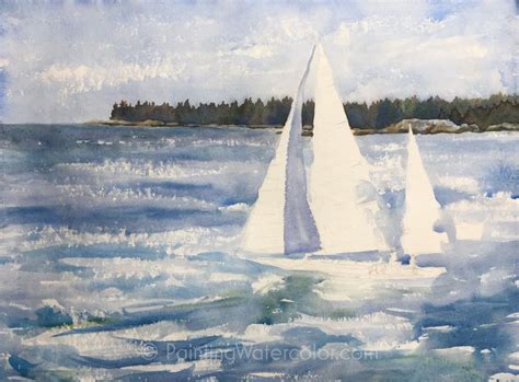 Sailboat Painting Tutorial Watercolor Painting Lesson 2 Sailboat