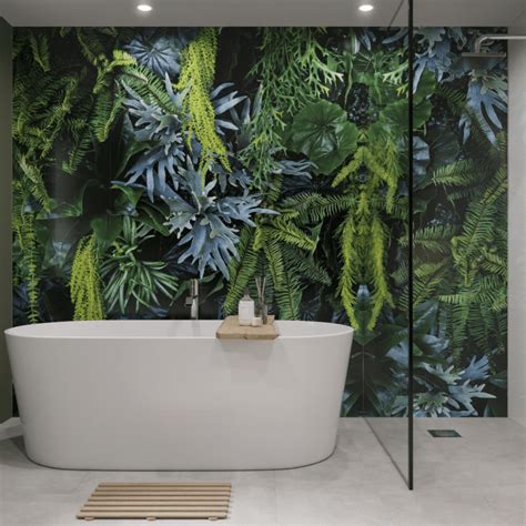 Showerwall Custom Acrylic Plant Wall Gloss Shower Wall Panel