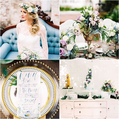 Dusty Blue And Lavender French Wedding Inspired Shoot Modwedding