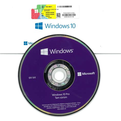 Microsoft Windows 10 Pro 32 64Bit Kutu Dvd Etiket Fiyatı