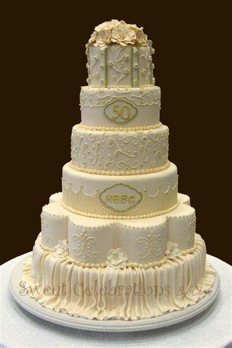 It took me two weeks to made this. 50Th Wedding Anniversary Cake - CakeCentral.com