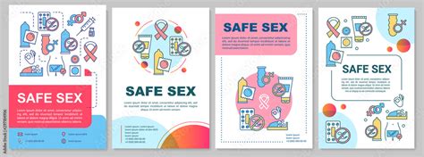 Safe Sex Brochure Template Disease Prevention Flyer Booklet Leaflet Print Cover Design With