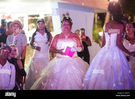 Transgender Wedding Guests Dressed As Brides From Transcuba Community