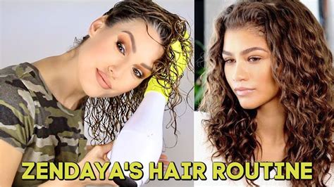 i tried zendaya s curly hair routine 😍 the glam belle youtube