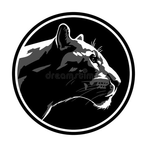 Black Panther Head Logo Emblem Vector Illustration Stock Vector