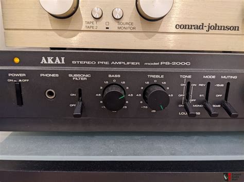 Super Rare Akai Ps 200c Amplifier Power And Ps 120m Pre Amplifier Photo