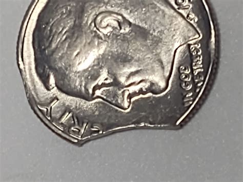 Multiple Clipped Planchet Error Roosevelt 1980 D Dime 10 Cent Us Coin