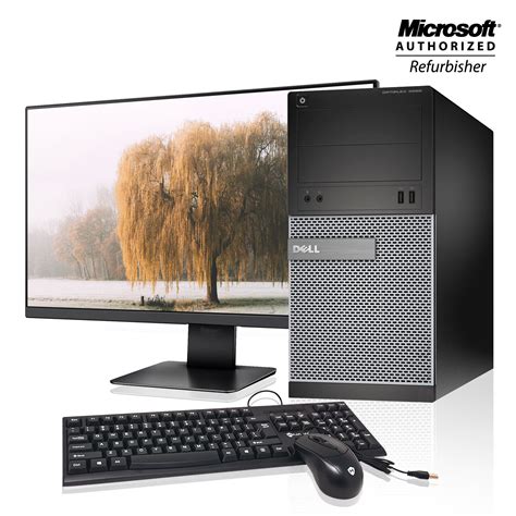 Dell Optiplex 3020 Tower Desktop Computer With Used Dell P2416d 24 Inch