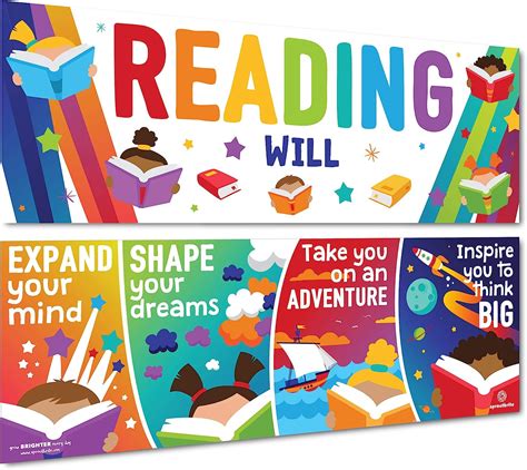 Sproutbrite Classroom Decorations Reading Banner And