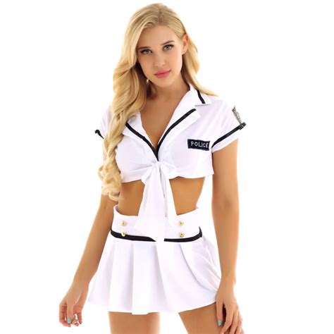 S 4xl Women Cop Police Officer Fancy Dress Uniform Lingerie Set Cosplay