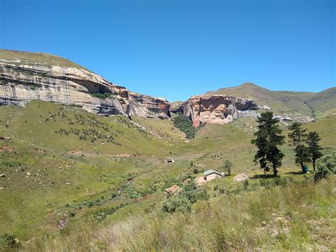 Driving To Clarens Through The Golden Gate National Parkand We Are