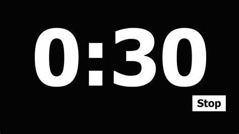 30 Second Countdown Timer Youtube