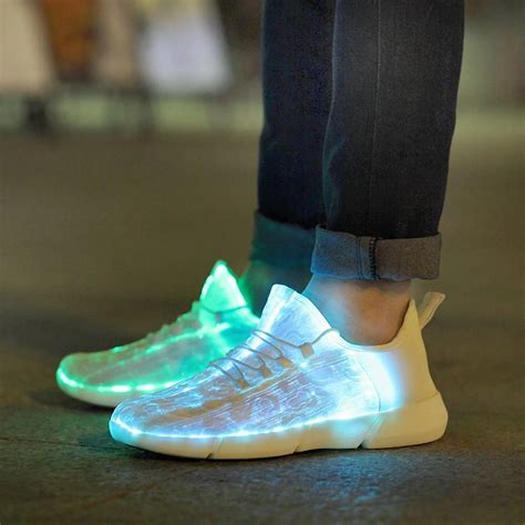 Ypyuna Luminous Sneakers Glowing Light Up Shoes For Kids White Led