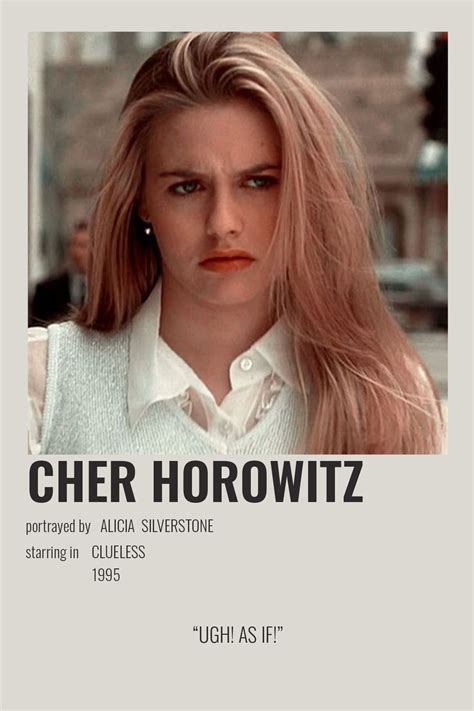 Cher Horowitz In Clueless Alternative Minimalist Poster