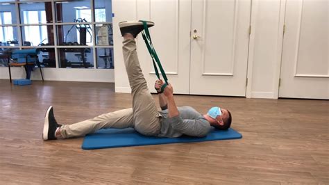 Hamstring Stretch With Strap Youtube