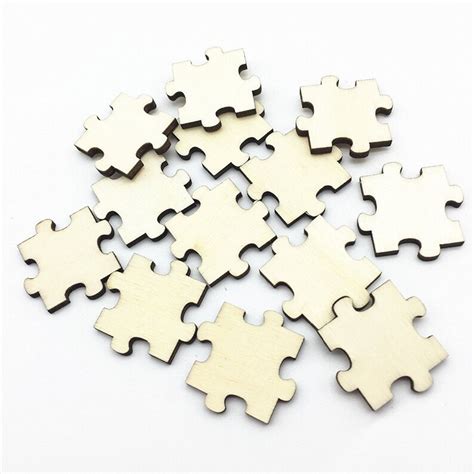 Unfinished Puzzle Pieces Wood Puzzle Piece Diy Puzzle Etsy
